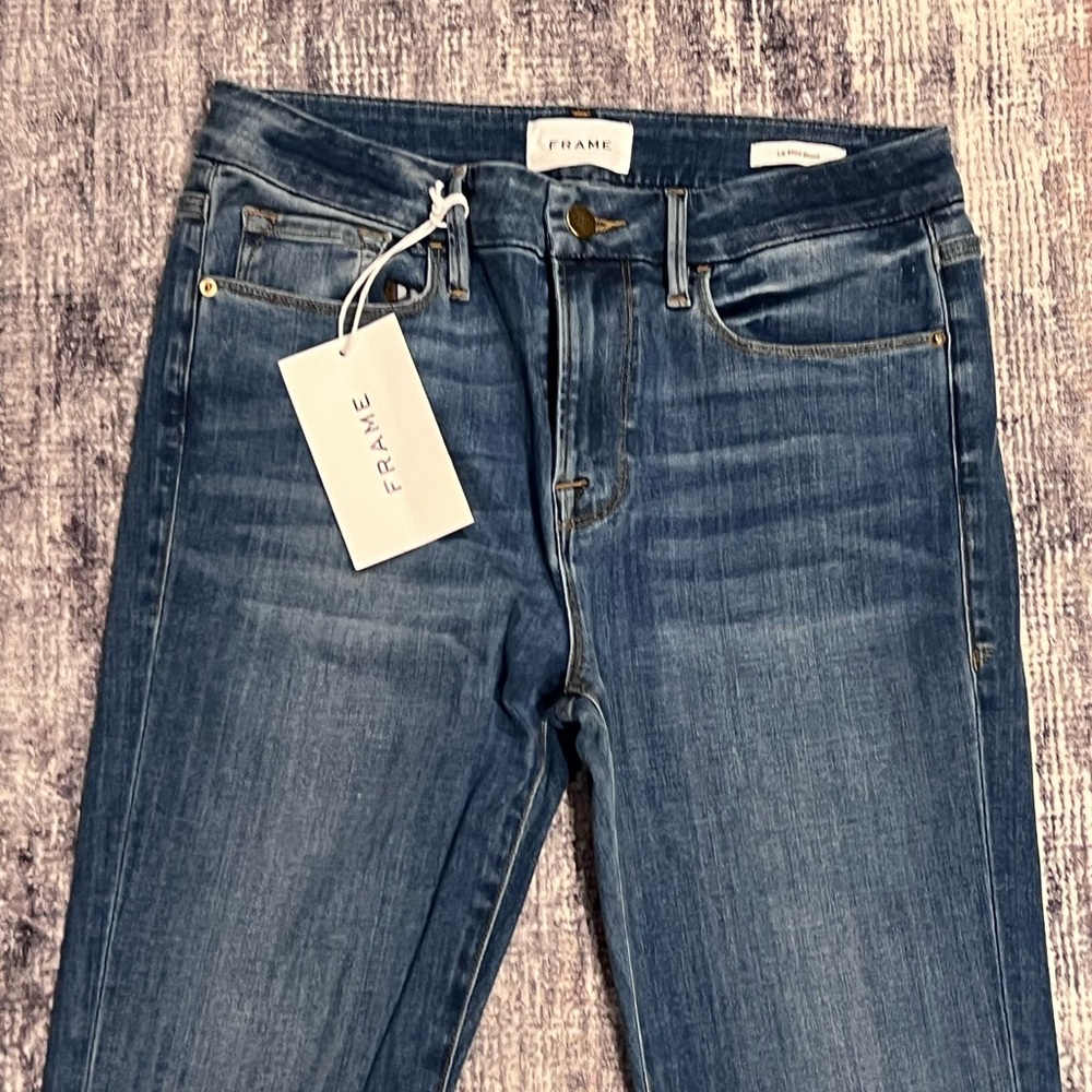 New w/ tag Frame Denim Le Mini Boot Womens Blue Jeans